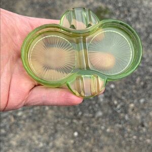 Vintage Green Glass Trinket Dish
